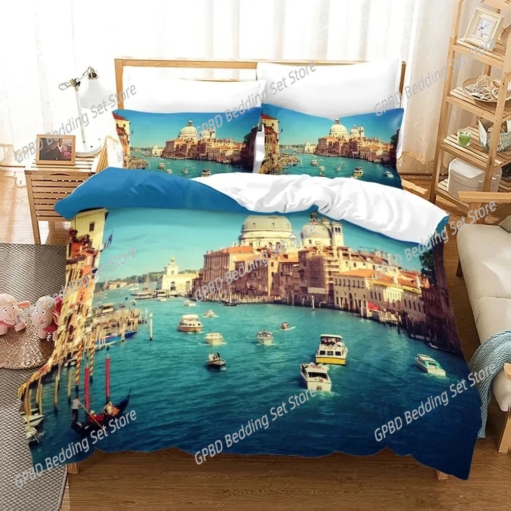 Home Textiles New York - 3D 프린트 뉴욕시 야경 침구 세트