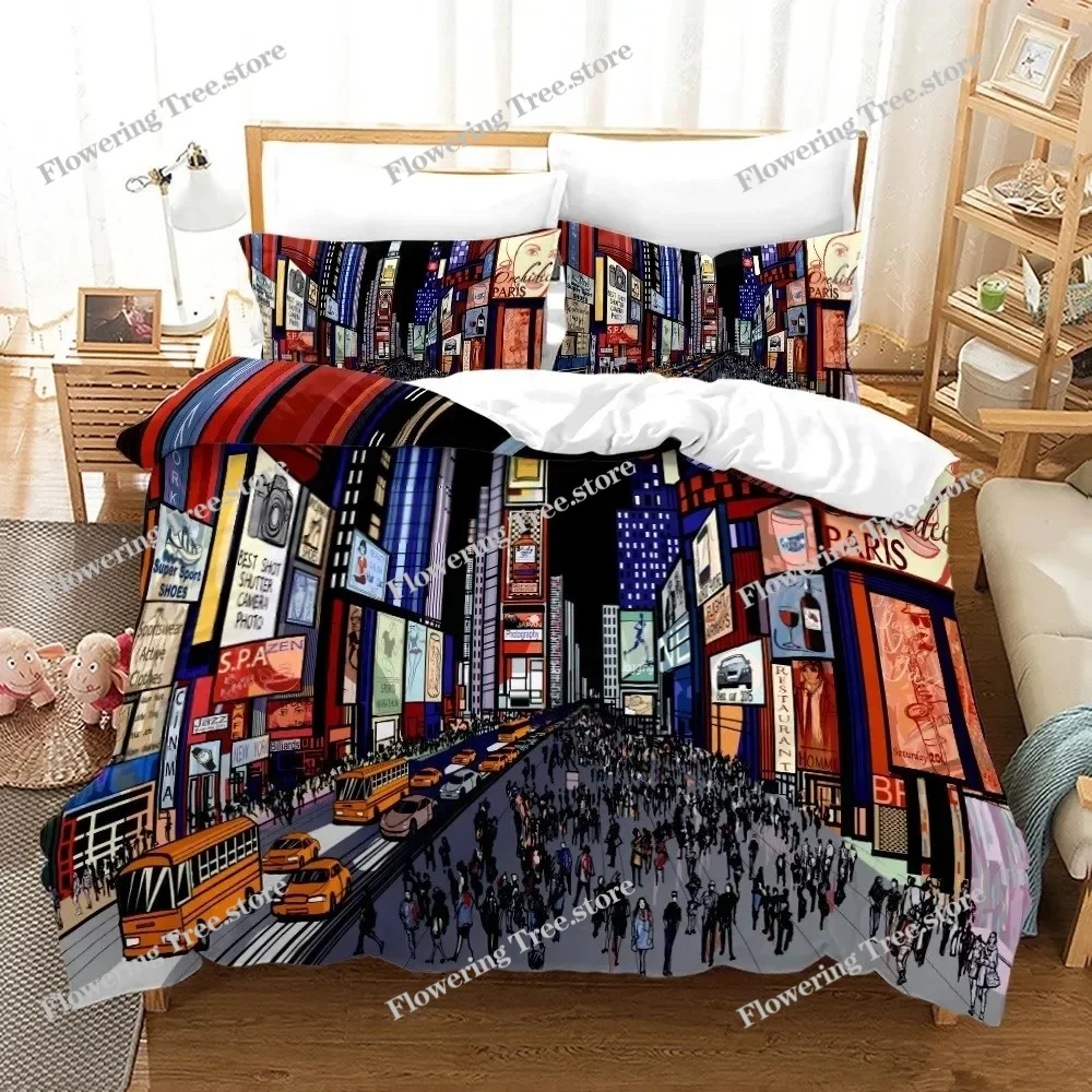 뉴욕시 야경 침구 세트 퀸 킹 사이즈 이불 커버 이불  - Home Textiles New York 리뷰 및 가격