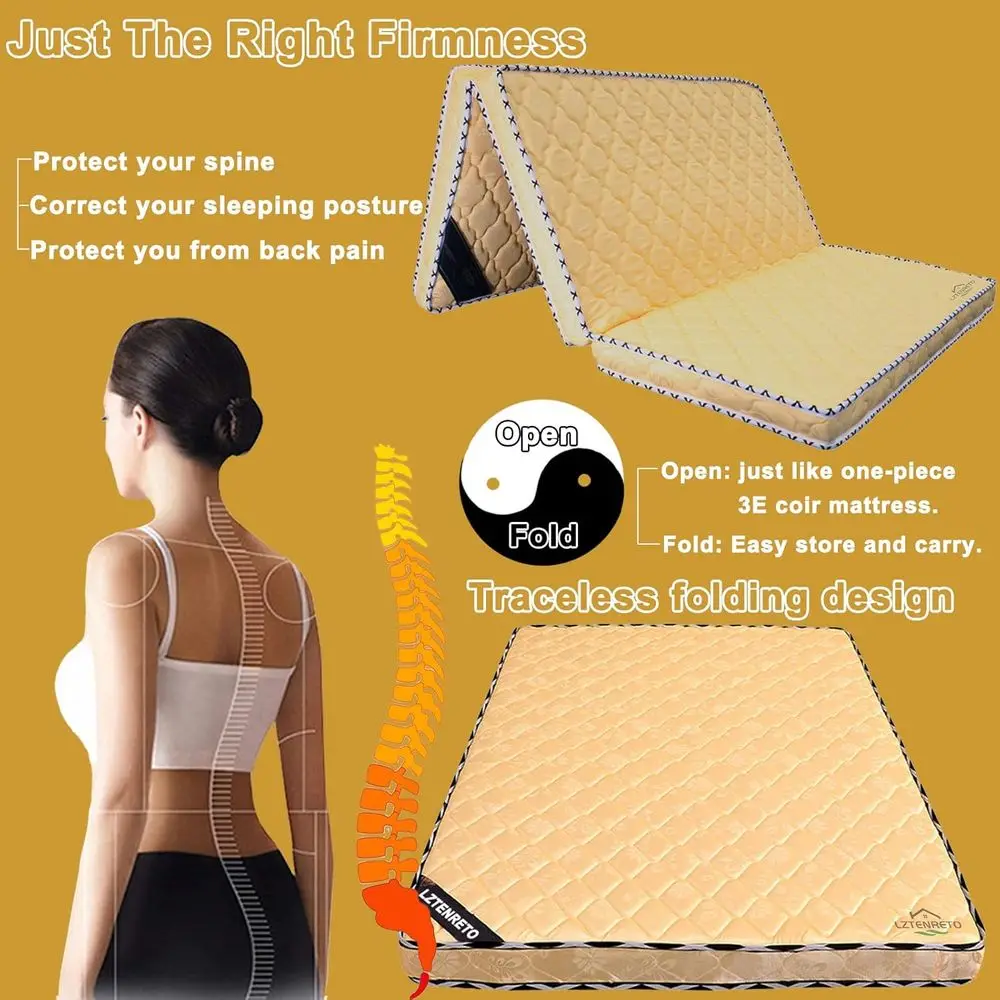 코이어 매트리스 패드, 3 팜 매트리스 토퍼, 두꺼운  - Mattress Pad Topper 리뷰 및 가격