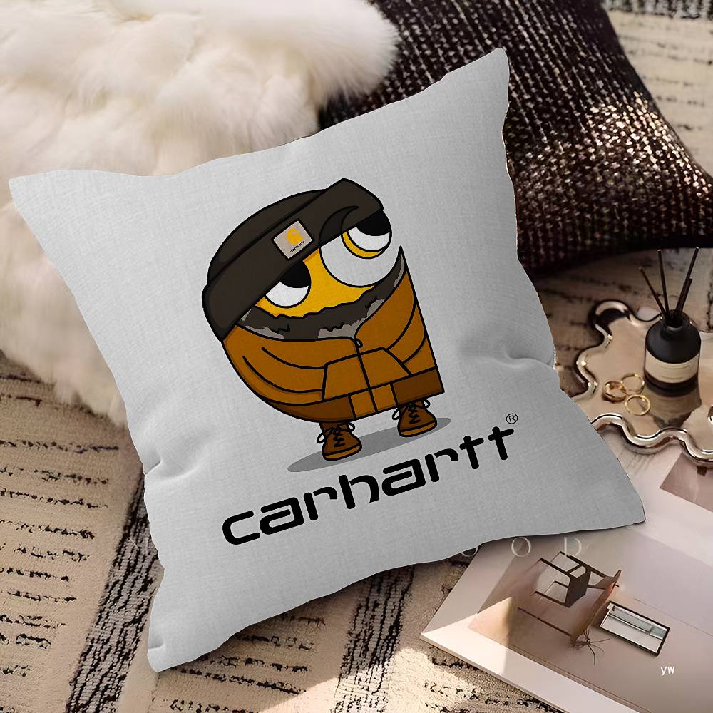 C-Carharttes 로고 메이플 디자인 쿠션 커버  - Home Textiles Inc 리뷰 및 가격
