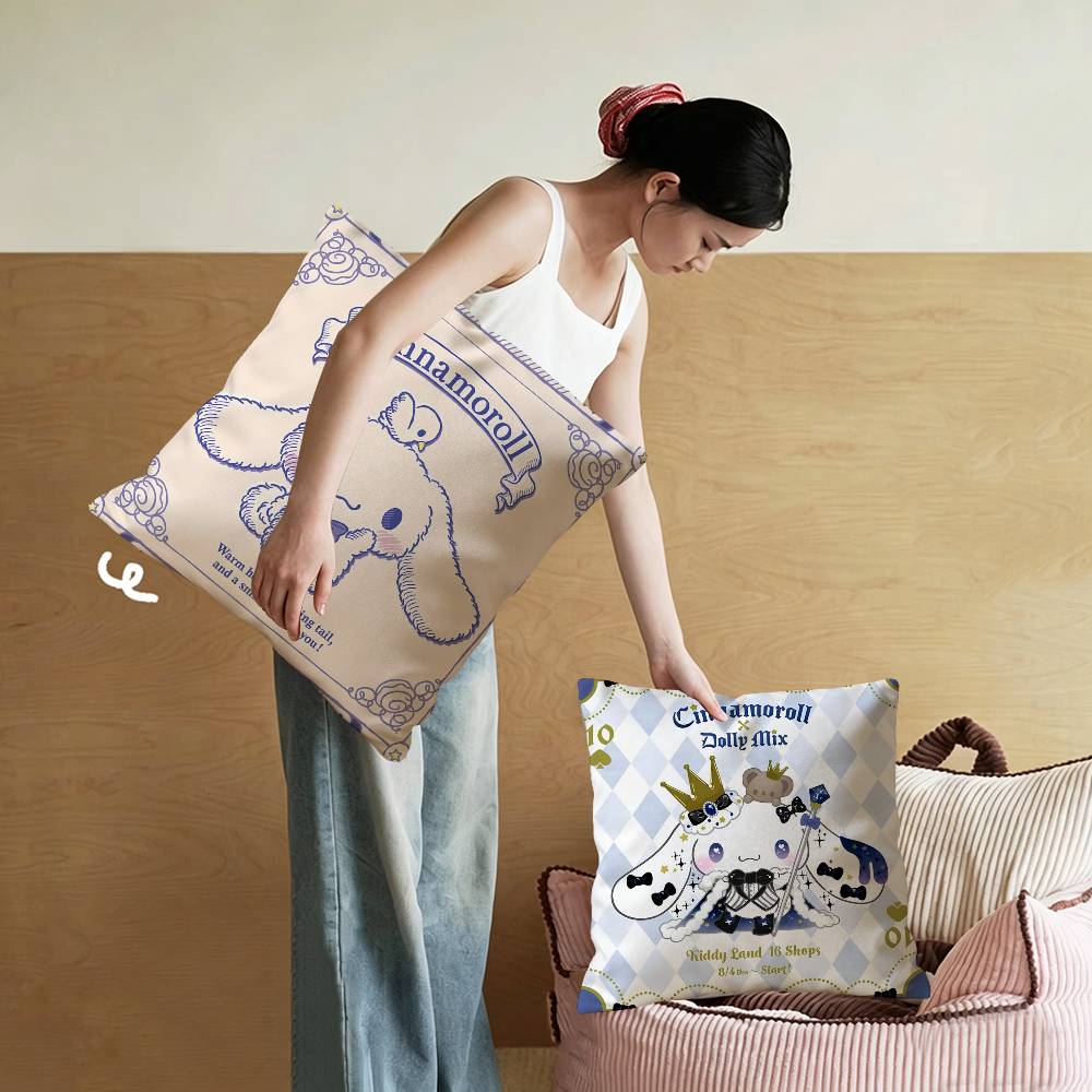 만화 C-시나모롤 쿠션 커버 인치 농가풍 장식 홈 장식 - Home Textiles Inc 리뷰 및 가격