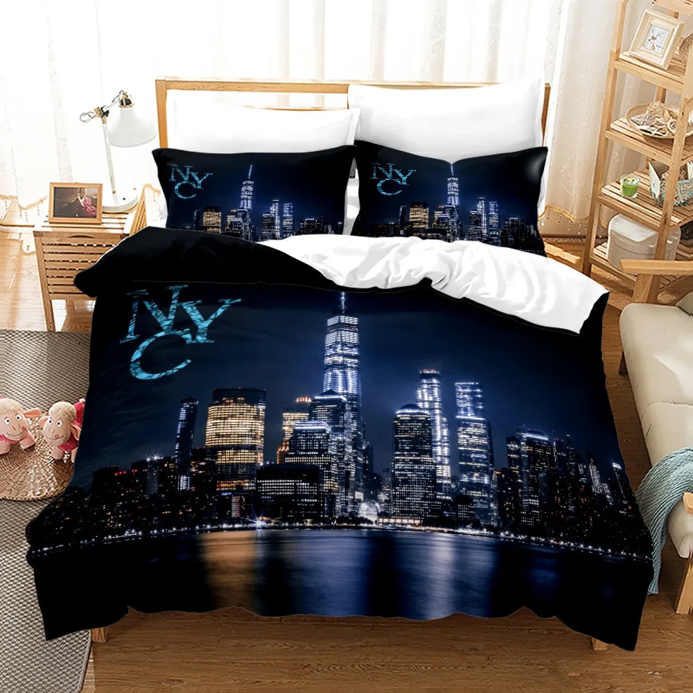 뉴욕시 야경 침구 세트 퀸 킹 사이즈 이불 커버/이불  - Home Textiles New York 리뷰 및 가격