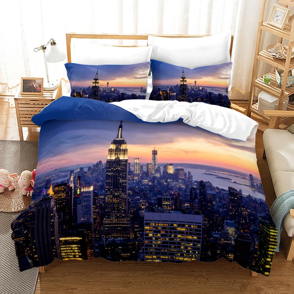 뉴욕시 야경 침구 세트, 퀸 킹 사이즈 이불 커버/이불 - Home Textiles New York 리뷰 및 가격