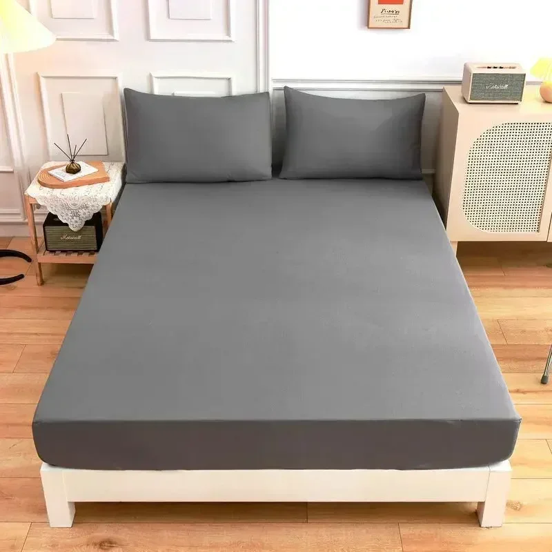 단색 부드러운 폴리에스터 피티드 시트 탄성 매트리스 커 - Mattress Pad Topper 리뷰 및 가격